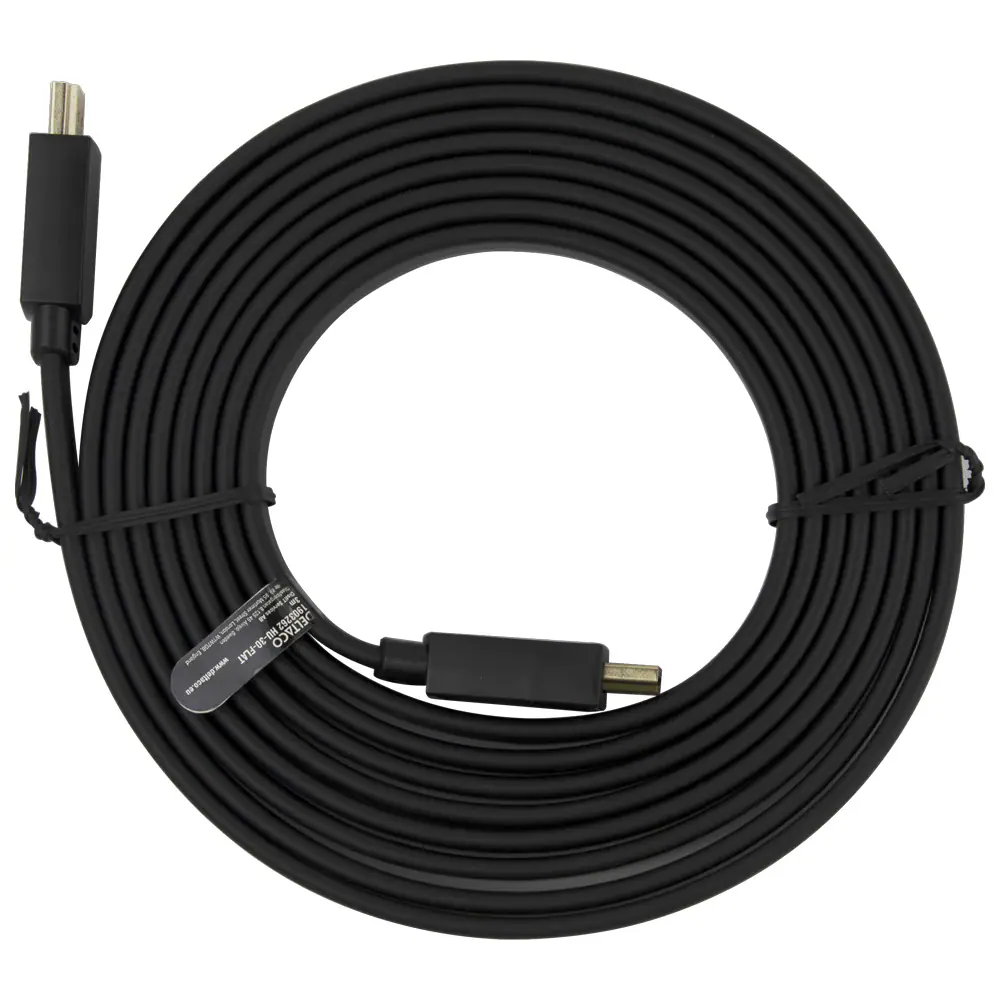 DELTACO Platt HDMI-kabel 2.1 ha-ha, Svart 2 m