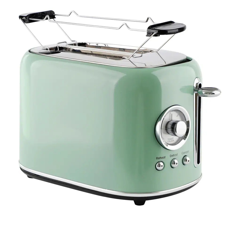 Emerio TO-133281, 2 skivor, Grön, Knappar, Nivå, 800 W, 301 mm, 168 mm