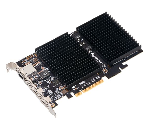 SONNET McFiver Dual M.2 NVMe SSD, 10GbE, USB-C PCIe card, bild 2