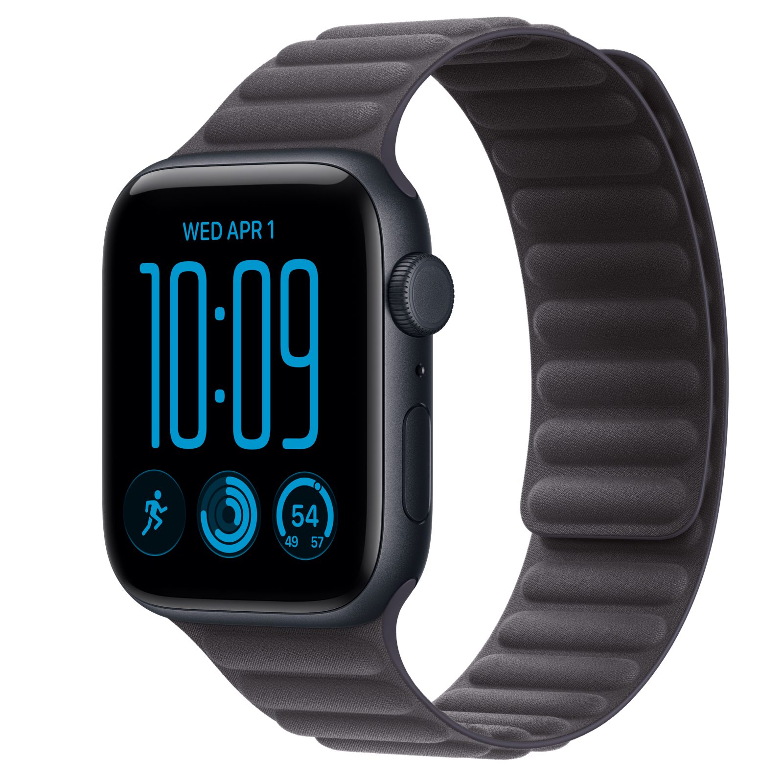 Apple Watch SE 3 (GPS + Cellular) • Aluminiumboett midnatt, 44 mm • Magnetlänk midnatt