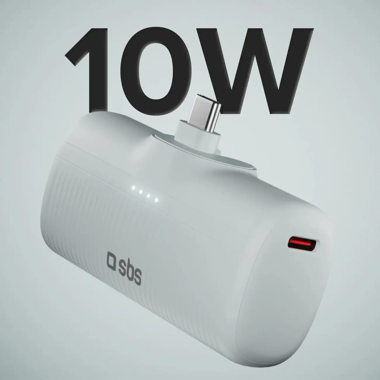 SBS EcoPower 5000 mAh 10W Powerbank med inbyggd USB-C-port - Grå, bild 2