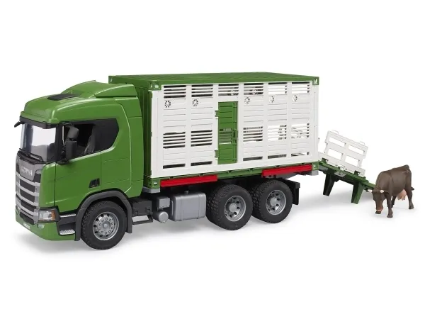 Bruder Scania Super 560R Boskapstransportbil med 1 nötkreatur, bild 4