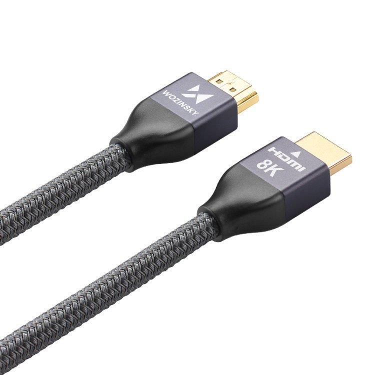 Wozinsky HDMI 2.1-kabel 8K 60 Hz 48 Gbps / 4K 120 Hz / 2K 144 Hz 2 m Silver (WHDMI-20), bild 2