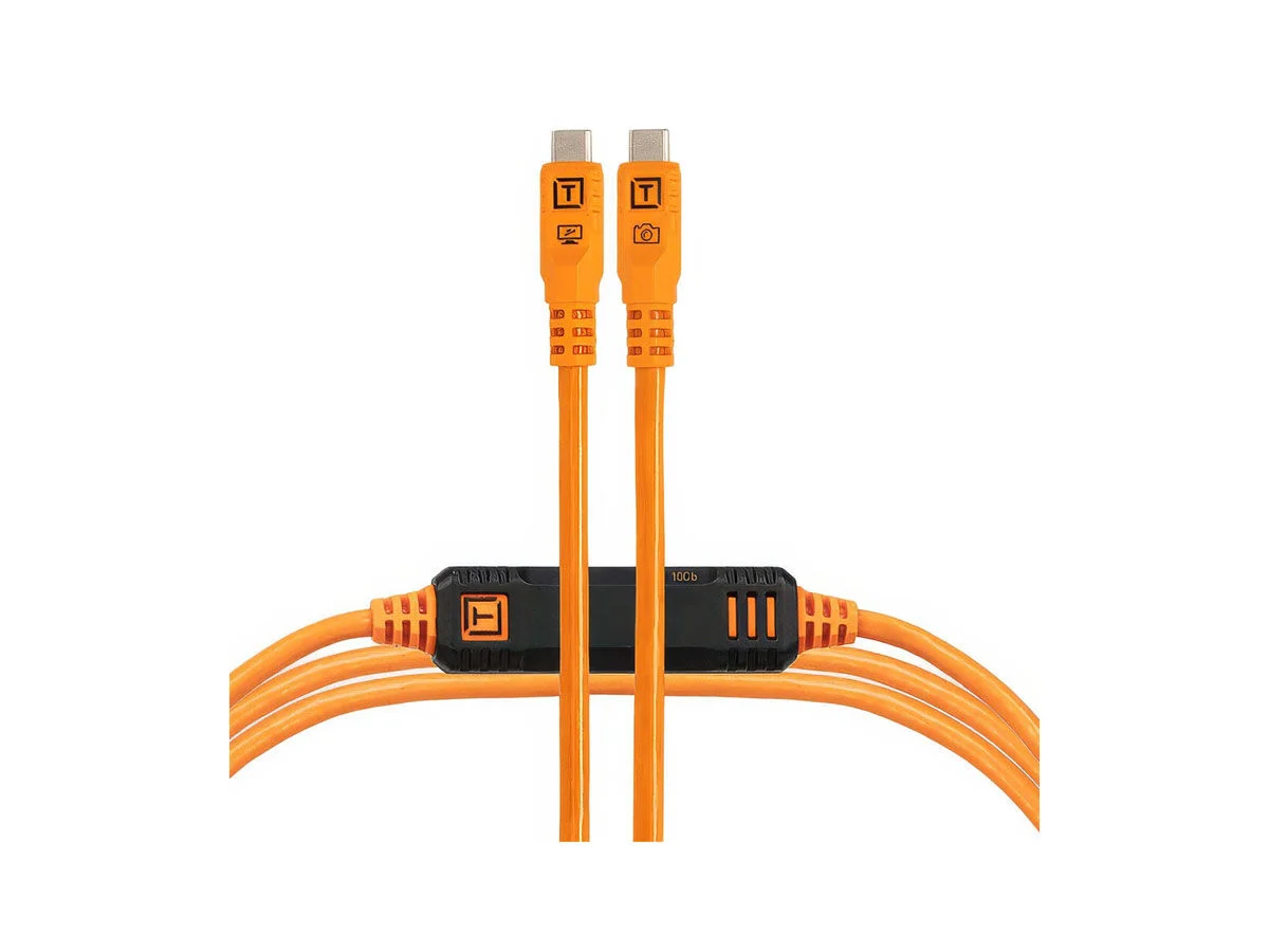 TetherPro Optima 10G USB-C 4.6m Straight Orange