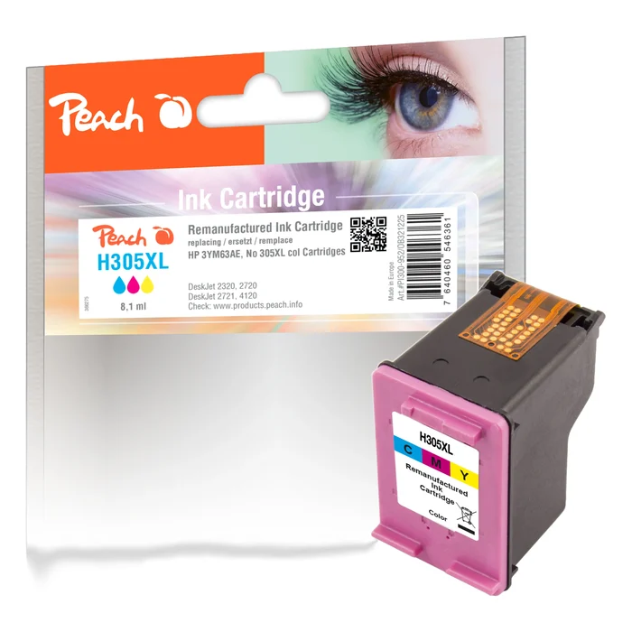 Peach Bläckpatron motsvarar HP 305XL Färg