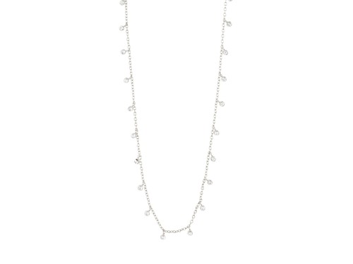PILGRIM - MAJA Crystal Multi Drops Necklace - Silver Plated - 38 cm + 9 cm Extension Chain, bild 2