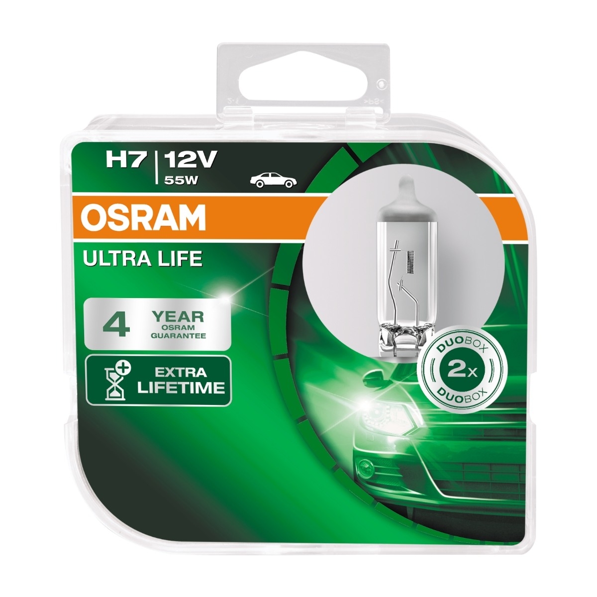 Osram Ultra Life Billampa H7 55W PX26D, 2 st