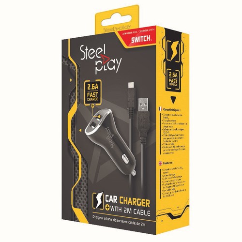 SteelPlay Nintendo Switch Car Charger With 2m Cable