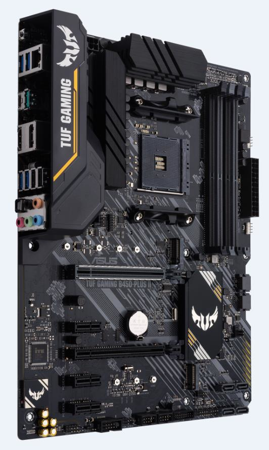 Asus TUF B450-PLUS II GAMING, AMD Socket AM4, B450, ATX, 4xDDR4, CrossFireX, 2xPCI Express, M.2 + SATA3 RAID, DVI/HDMI, 7.1-ljud, USB-C, GigaLAN, Aura RGB, bild 2
