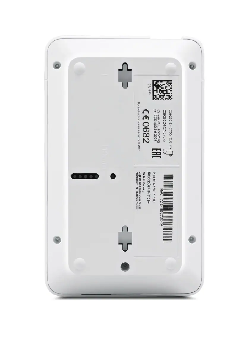 Gigaset N870 IP PRO - Basstation för trådlös VoIP-telefon - IP-DECT\GAP\pnCAP - SIP, SRTP, SDP - polarvit SF9063, bild 4