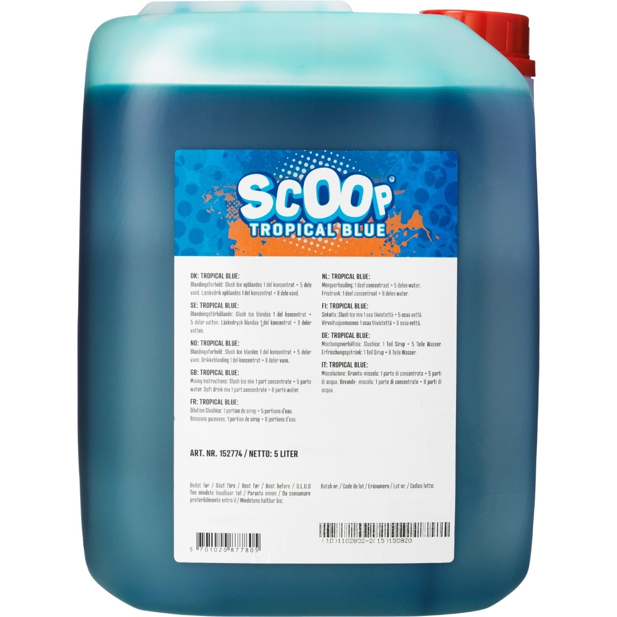 Scoop Tropical Blue slush koncentrat 5L