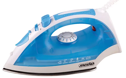Mesko Home MS 5023, Torr & Ångstrykjärn, Stryksula i rostfritt stål, 60 g/min, Blå, Vit, 35 g/min, 2200 W