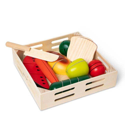 Melissa & Doug 6073146, Leksaksset med köksredskap, Cutting Food, 3 År, Trä, Multifärg, Trä