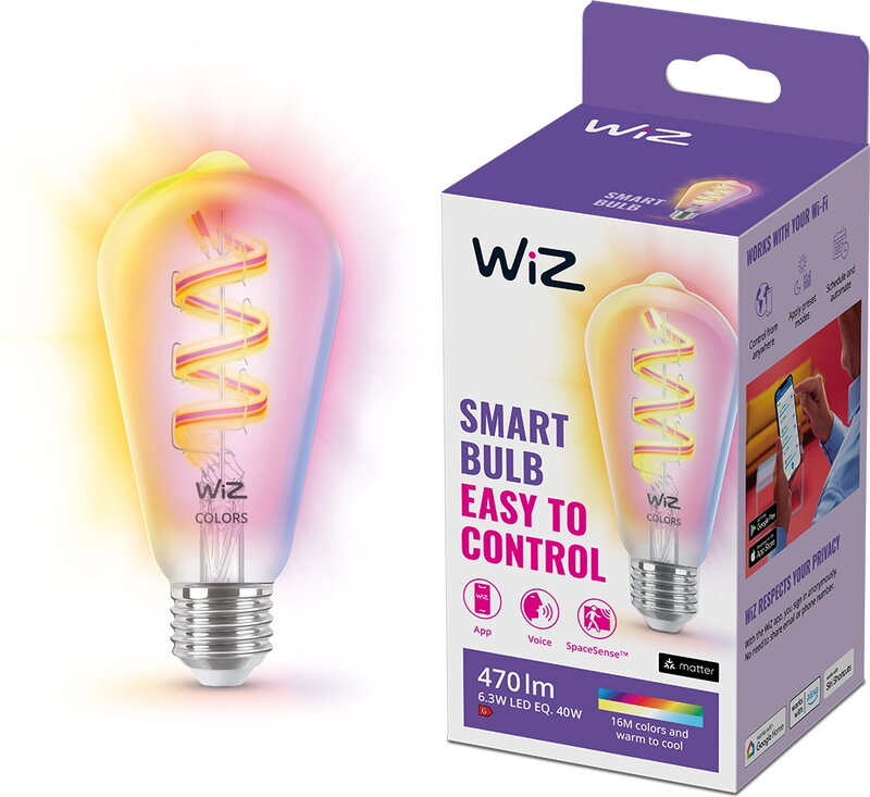 WIZ Wi-Fi RGB 40W ST64 E27, bild 5