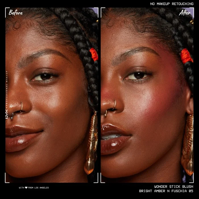 NYX PROFESSIONAL MAKEUP Wonder Stick Dual-Ended Cream Blush Stick 05 Bright Amber + Fuchsia, bild 2