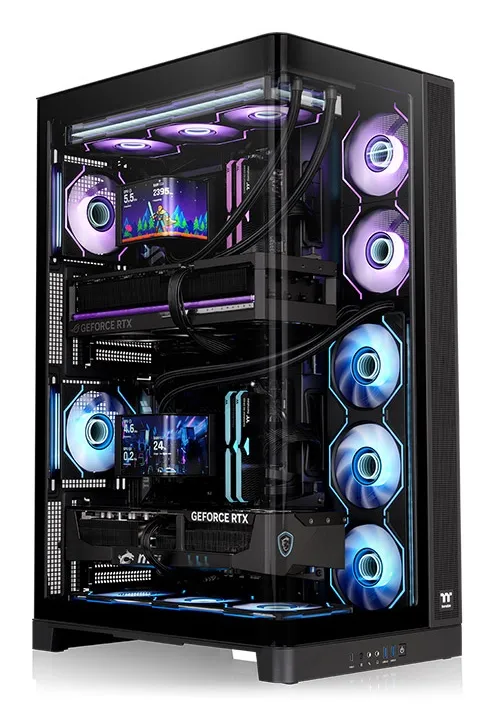 Thermaltake CAPO X CA-12D-00S1WN-00 datorchassi Full Tower härdat glas svart