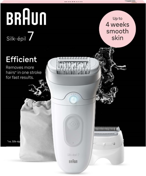 Braun Silk-épil 7 Epilator For Easy Hair Removal Lasting Smooth Skin 7-041 White/Silver, bild 3