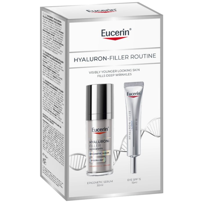 Eucerin Hyaluron-Filler +Elastictiy Serum + Eye Creme Gift Set 45 ml, bild 2