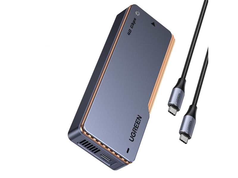Ugreen-hölje för M.2 NVMe SSD D703 USB4, grått