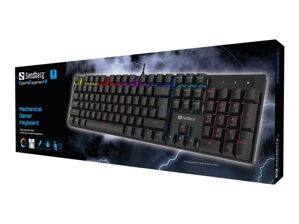 Sandberg Mechanical Gamer Keyboard, RGB, nordiskt