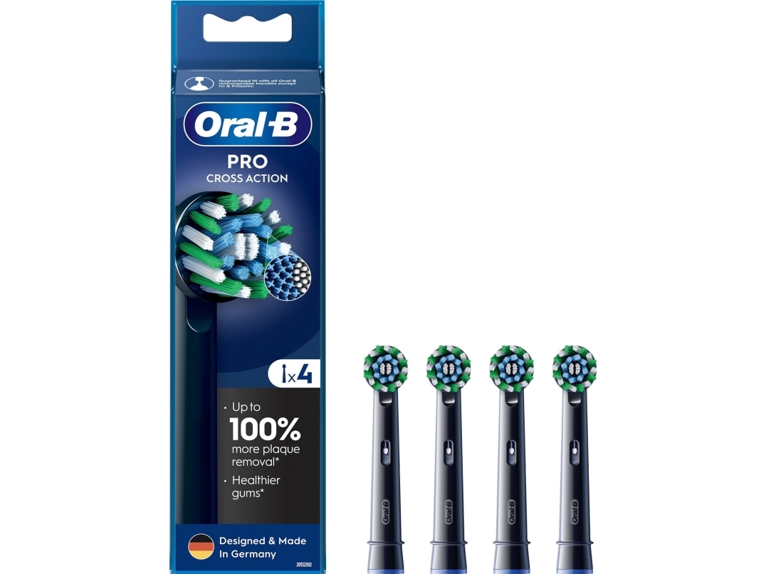 Oral-B EB50BRX-4 Cross Action-borsthuvuden 4-pack, svarta