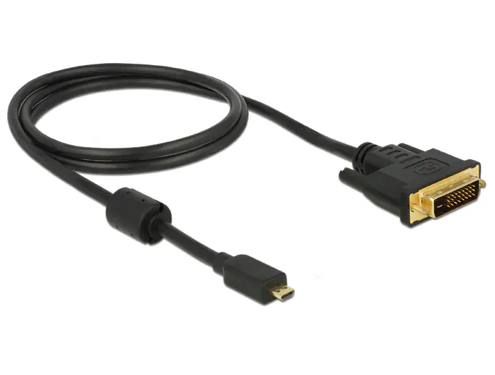 Delock Micro HDMI till DVI 24+1-kabel, 1 m, bild 2