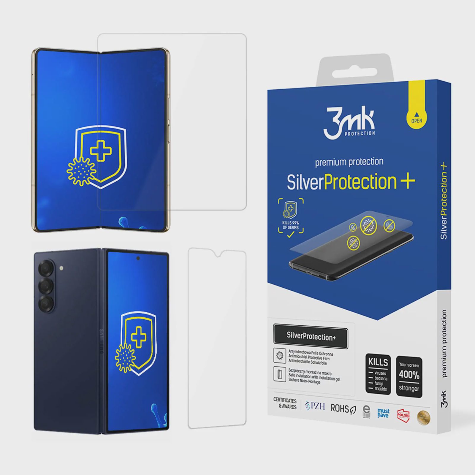 Antibakteriell skyddsfilm 3mk SilverProtection+ Folded Edition för Samsung Galaxy Z Fold 6