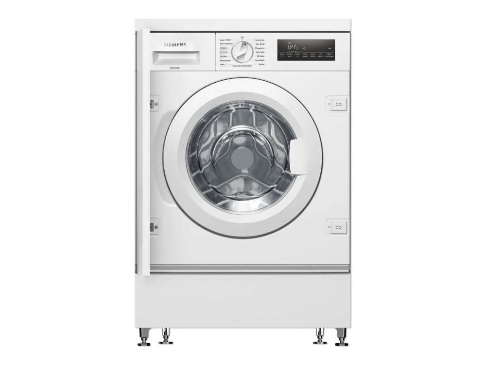 Siemens iQ700 WI14W443 tvättmaskin 8 kg 59,6 cm bred, inbyggd, vit