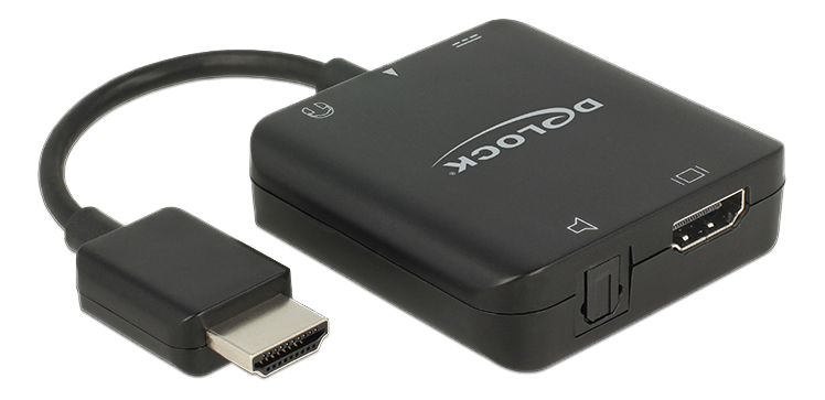 HDMI Audio Extractor DeLOCK, 4K@30Hz, kompakt - Svart, bild 2