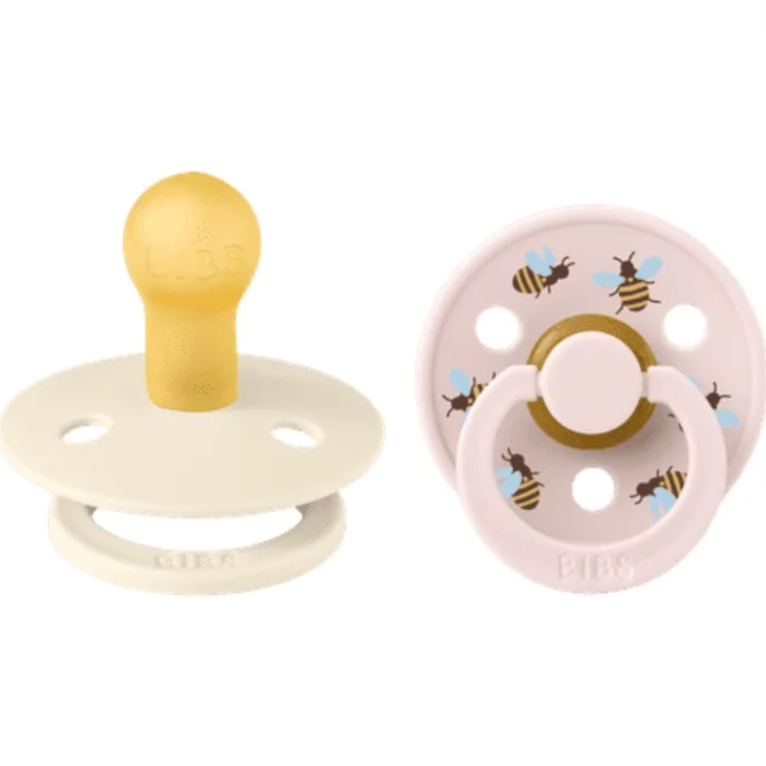 BIBS Pacifier Studio Colour 2-pack Bumblebee Latex Size 1 Ivory Mix