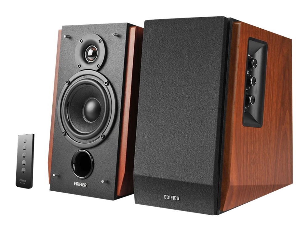 Edifier R1700BT, 2x33W RMS, Bluetooth, med fjärrkontroll - Brun