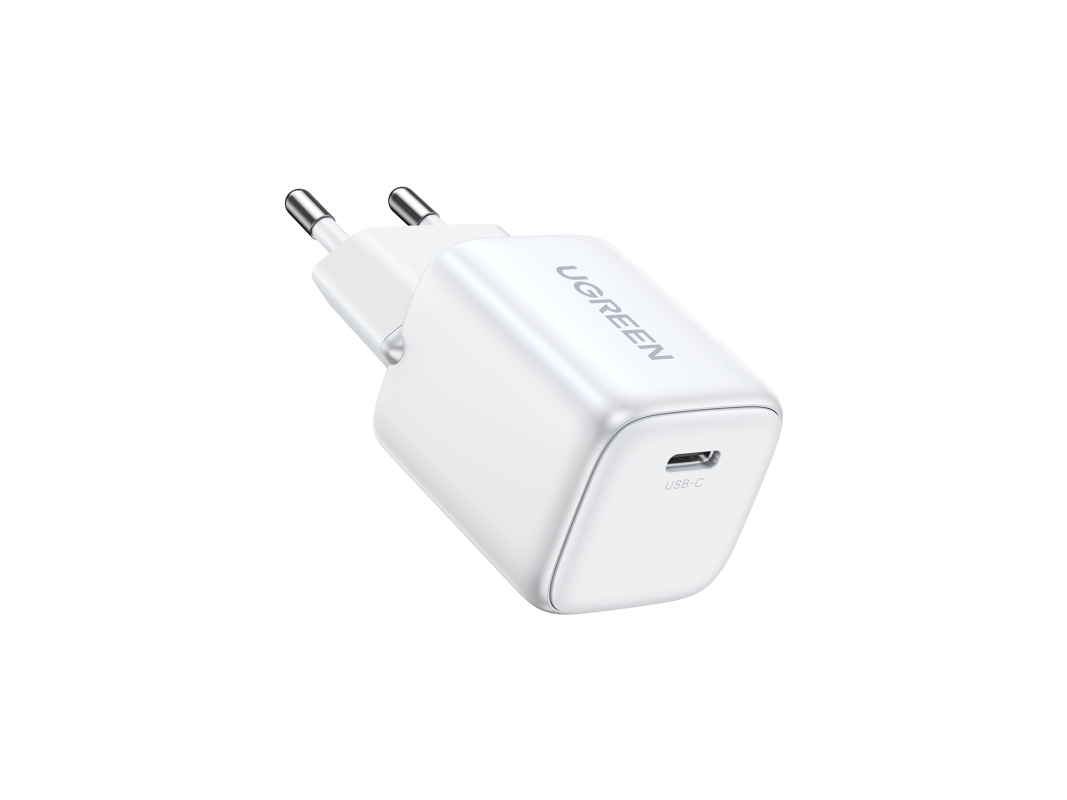 Ugreen Nexode Mini snabbladdare, GaN USB-C, 20W, PD - Vit