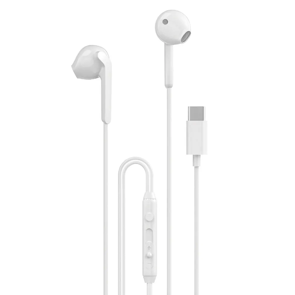 Dudao X3C In-Ear Wired USB-C Headphones 1.2m - White