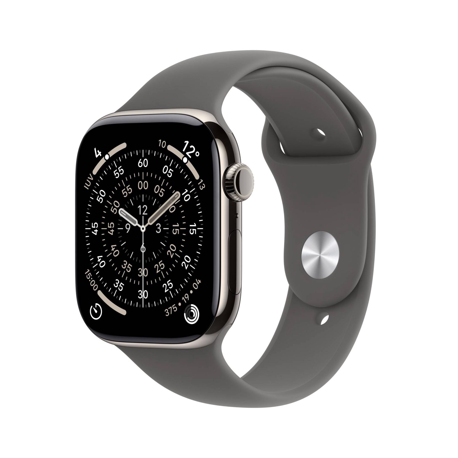 Apple Watch Series 11 GPS + Cell 46 mm naturlig titan, granitgrå sportband - S/M, bild 4