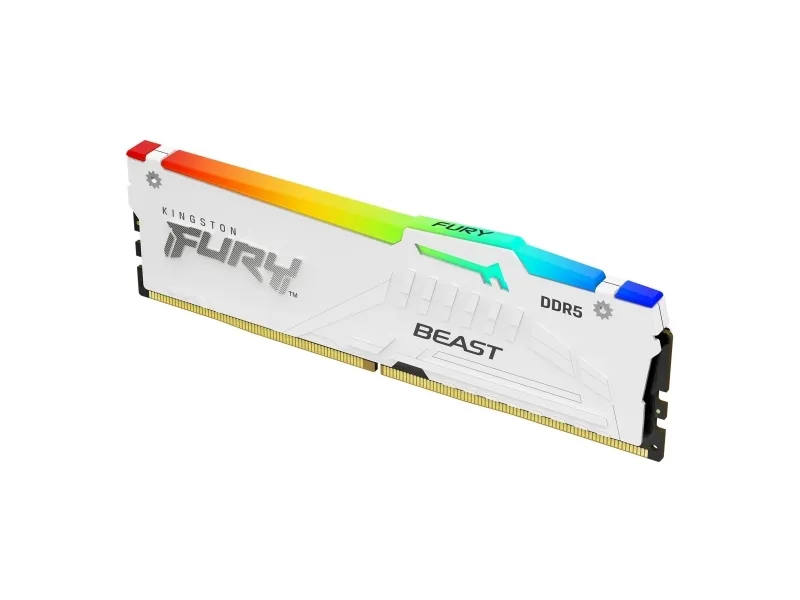 32 GB (1x32GB) DDR5-5600 Kingston FURY Beast White RGB CL36, AMD EXPO - Vit