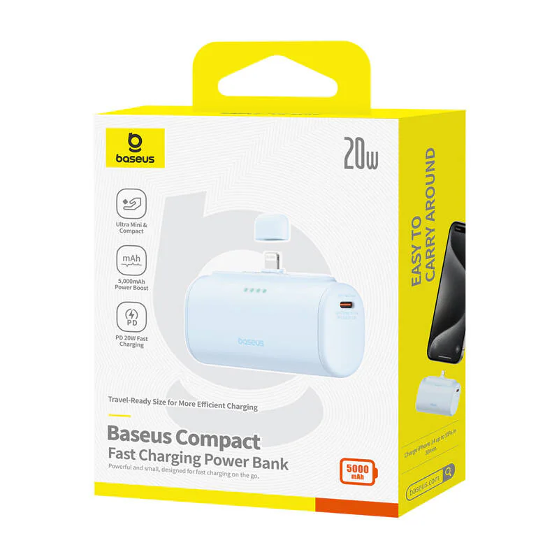 Powerbank OS-Baseus Compact IP 5000mAh 20W (blå), bild 5