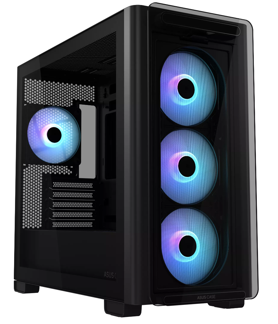 Asus A23 PLUS Tempered Glass ARGB, MicroATX - Svart, bild 4