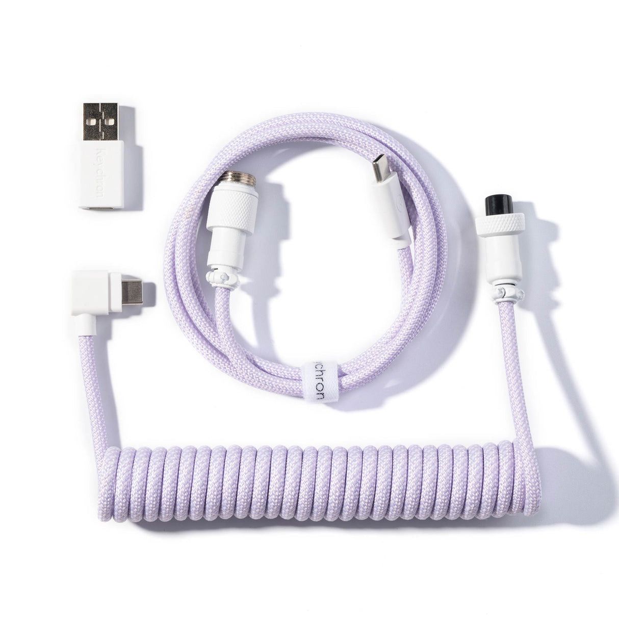 Keychron Coiled Aviator Cable 8K Vinklad Lila