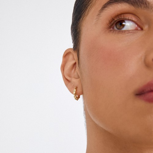 PILGRIM - Taffy Swirl Hoop Earrings - Gold-Plated - Medium