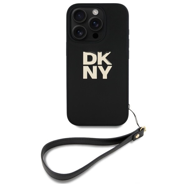 DKNY DKNY DKHCP16XPBSWSK iPhone 16 Pro Max 6,9 svart hardcase med handledsrem med logotryck, bild 2