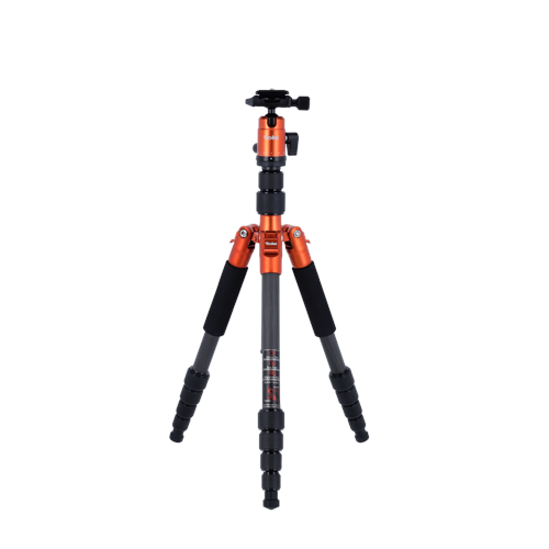 Rollei - Rollei Compact Traveler No. 1 Carbon stativ Digital/film kameror 3 ben Svart, Orange