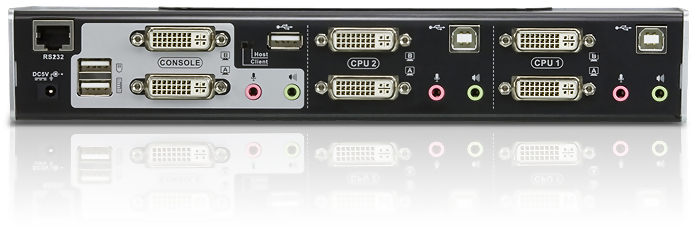 Aten CS1642A - 2 computers - Dual DVI connections - USB - Audio