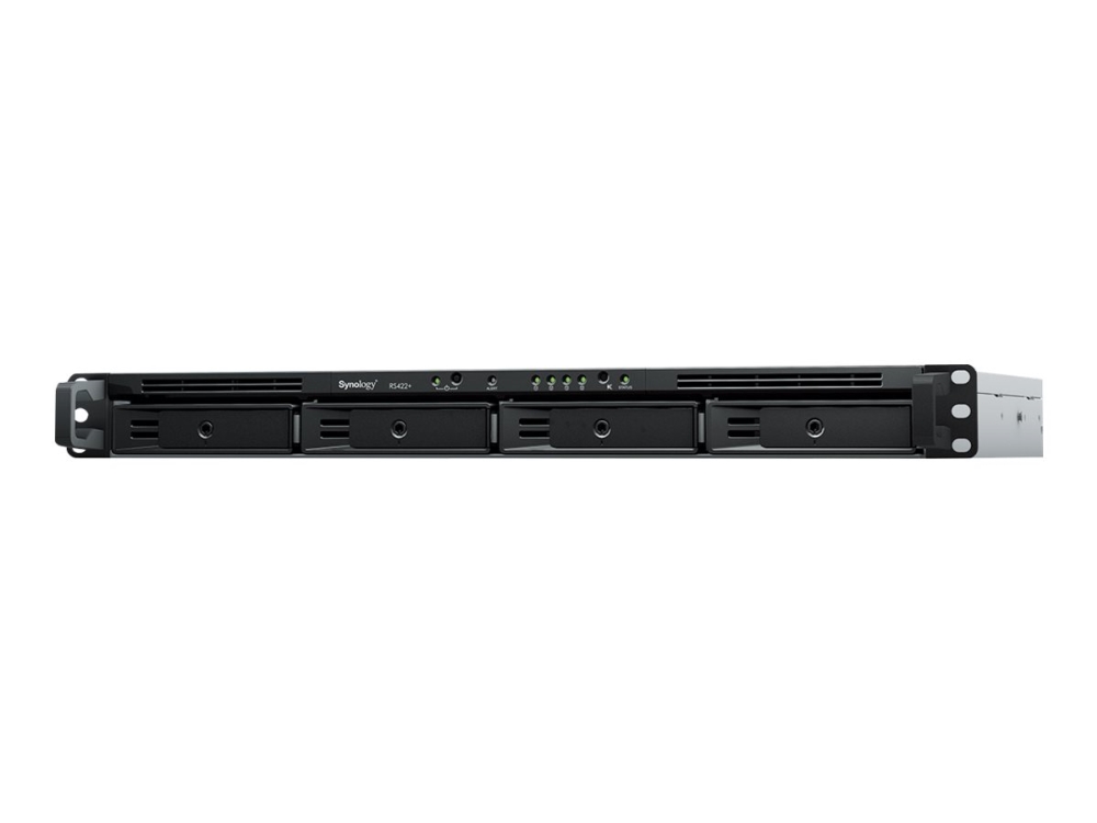 Synology RackStation RS422+, 4-bay NAS, Dual Core Ryzen R1600, 2 GB RAM, 2xGigaLAN, rackmonterbar 1U