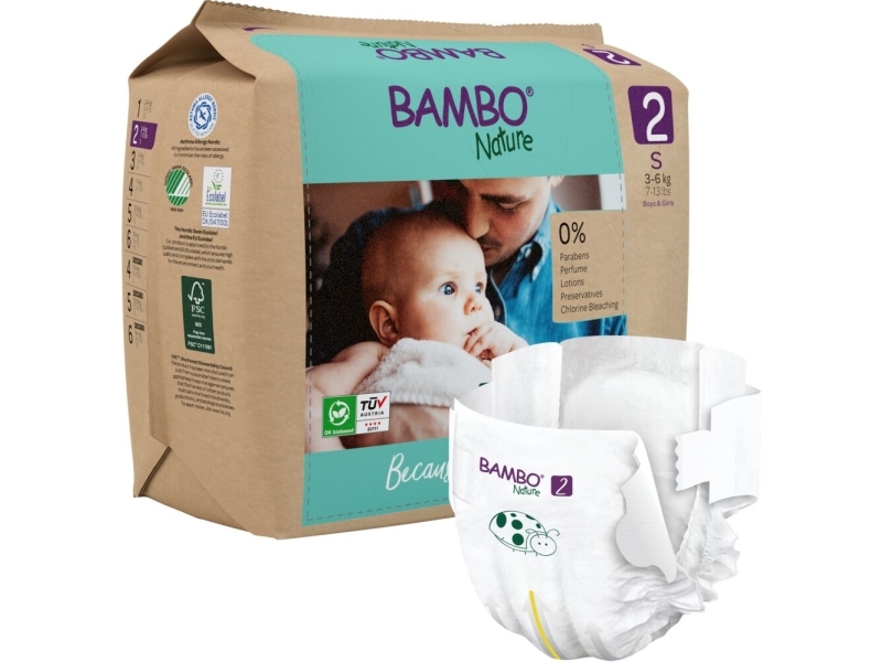 Bambo Nature Barnblöjor stl 2 (3-6 kg) 30 st, bild 2