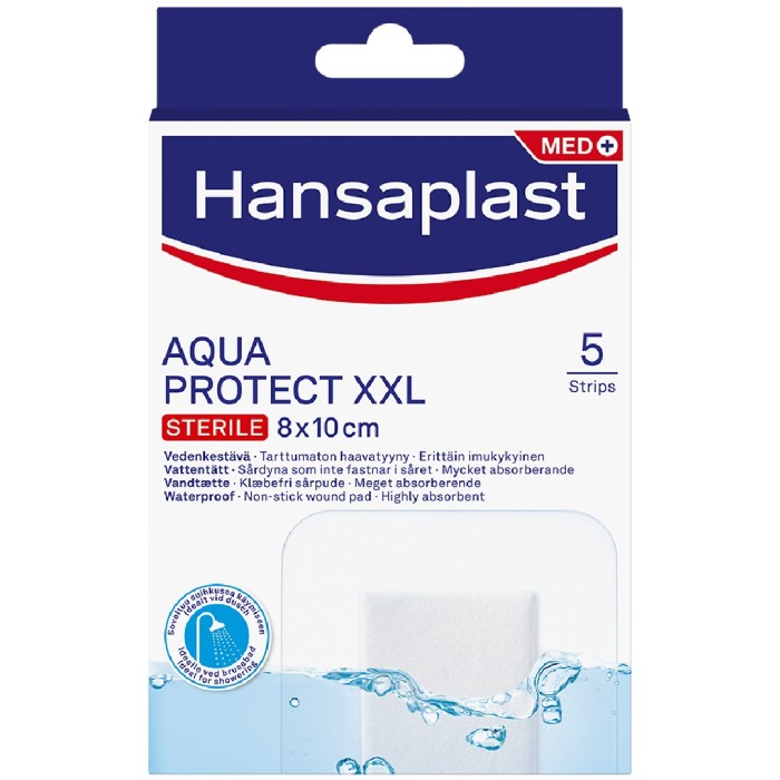 Hansaplast Aqua Protect XXL plåster 8 x 10 cm, 5 st