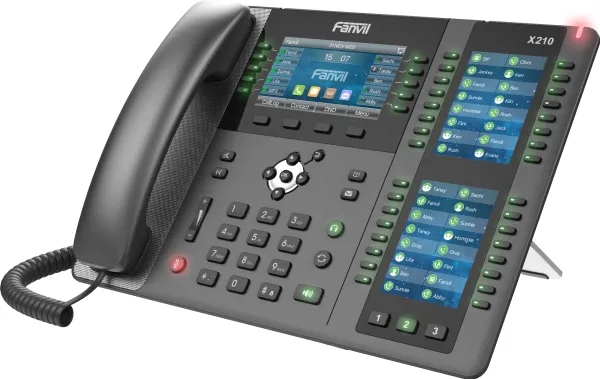 Fanvil X210 V2, IP-telefon, Svart, Ansluten handenhet, Bord/vägg, 20 linjer, 2000 poster