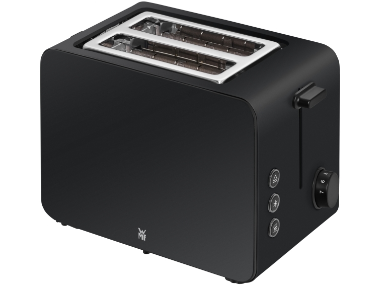 WMF Stelio 0414210071, 2 skivor, Svart, Rostfritt stål, Knappar, Nivå, Rotations-, 1050 W, 281 mm