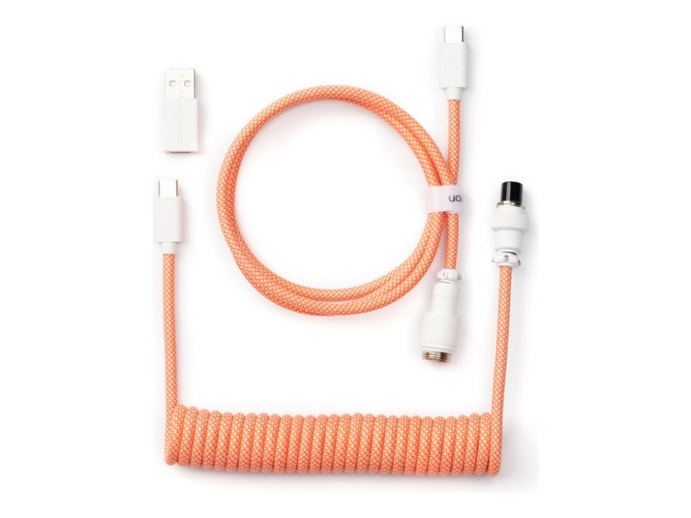 Keychron Coiled Aviator Cable 8K Rak Rosa/Orange