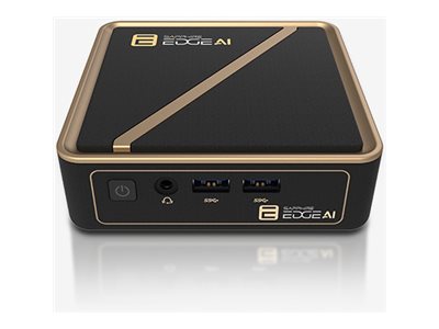 Sapphire EDGE AI 370 minidator Ryzen AI 9 HX 370 barebone Radeon 890M, svart/guld