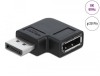 Adapter DisplayPort hane till DisplayPort hona, vinklad 90° vänster, 8K@60Hz